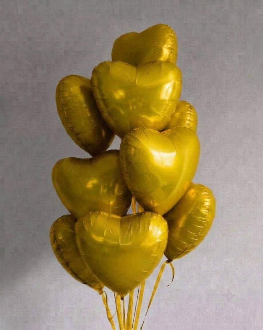 Фольгированные шары «Сердце желтое»